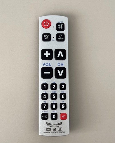 Big button universal remote - button, tv