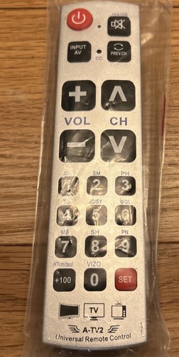 Big button universal remote - big, tv