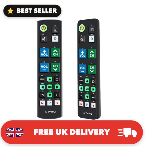 Universal big button remote - button, tv